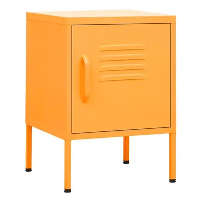 (mustard yellow, 1) vidaXL 1/2x Nightstand Steel Bedside Bed Side Storage Cabinet Multi Colours