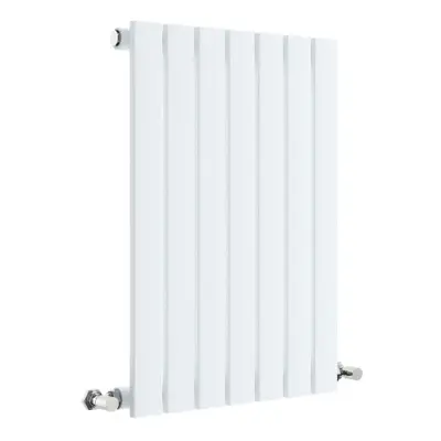 Square Horizontal Single Panel Radiator - 600mm x 412mm - BTU - Satin White