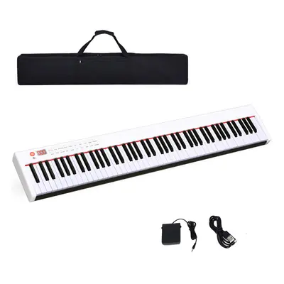 88-Key Digital Piano Portable Electronic Keyboard w/Bluetooth & Padel