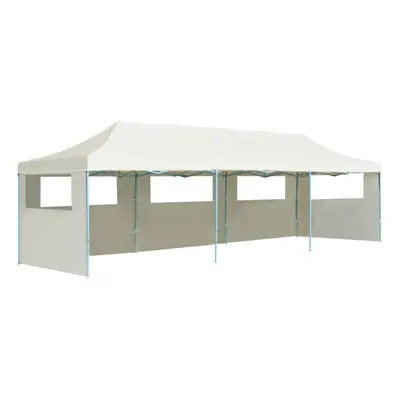 Garden Furniture Set Folding Pop-up Party Tent with Sidewalls 3x9 m Cream