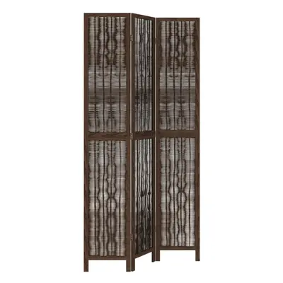 (40 x cm/ piece) vidaXL Room Divider Panel Room Privacy Screen Dark Brown Solid Wood Paulownia