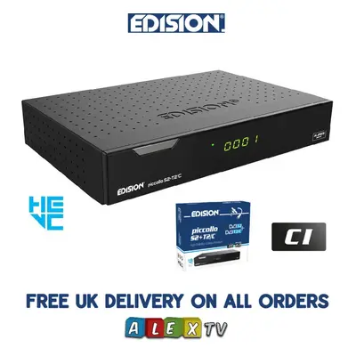 Edision Piccollo S2+T2/C Digital Satellite Decoder Combo 1080p CA Card+CAM Slots