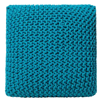 Cotton Knitted Pouffe x cm Blue CONRAD