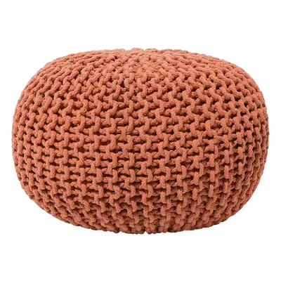 Cotton Knitted Pouffe x cm Copper CONRAD