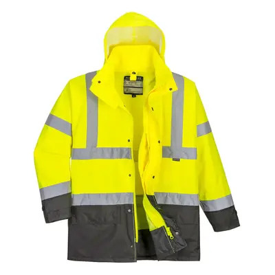 (Yellow/Grey, 3XL) Portwest Hi-Vis Executive 5-in-1 Jacket