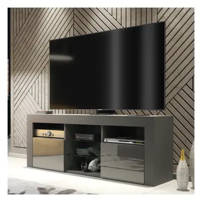 TV Unit 145cm Creative Furniture - Dark Grey Gloss Doors