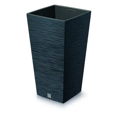 (350, Anthracite) 65/75cm Tall FURU Square Planters Flower Plant Pot Indoor Outdoor Garden Deco