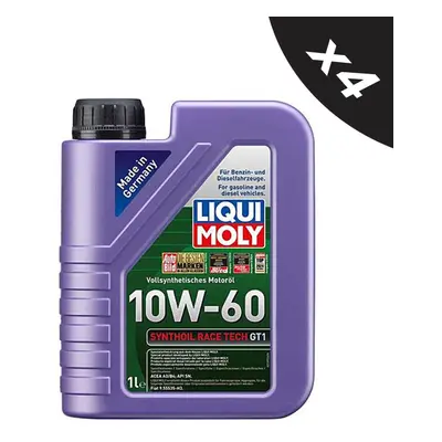 Liqui Moly 10W-60 Fully Synthetic Engine Oil Synthoil Race Tech Gt1 4x1L