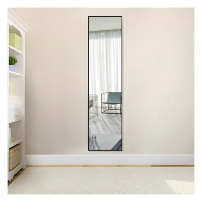 (Black) Modern Slim Frame Full Length Wall Mirror