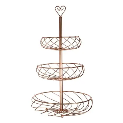 "Kuper" 3-Tier Fruit Basket - Rose Gold