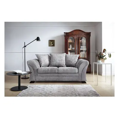 (Light Grey) FARROW CRUSHED CHENILLE SEATER SOFA