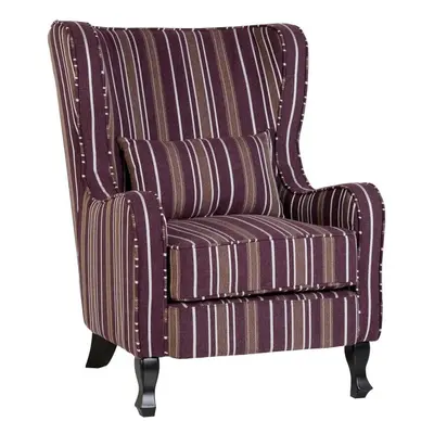 Seconique Sherborne Fireside Chair in Burgundy Stripe