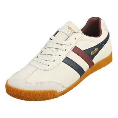 Gola Harrier Mens Casual Trainers in Off White Navy - UK