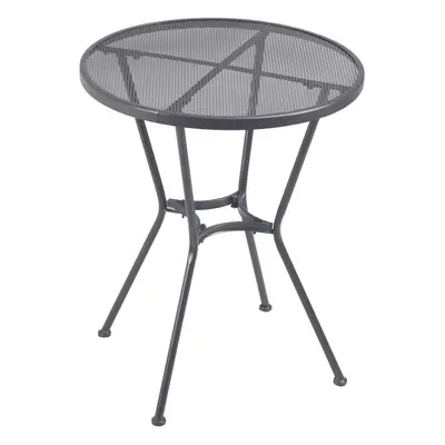 Outsunny 60cm Garden Round Bistro Table with Mesh Tabletop for Balcony