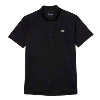 (Black, M) LACOSTE DH3201 Mens Polo T Shirts Tennis Sport Slim Fit Seamless Jersey Bord Top