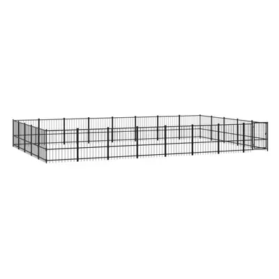 (776 x x cm) vidaXL Outdoor Dog Kennel Steel Dog Crate Pet Cage Puppy Enclosure Multi Sizes