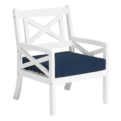 Garden Chair BALTIC Acacia Wood Navy Blue