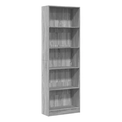 (grey sonoma, x x cm) vidaXL Book Cabinet Display Rack Bookshelf Storage Shelf Rack Engineered W