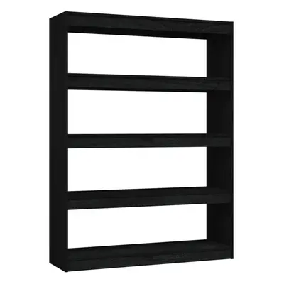 (black, x x 135.5 cm) vidaXL Book Cabinet/Room Divider Storage Book Rack Bookshelf Solid Wood Pi