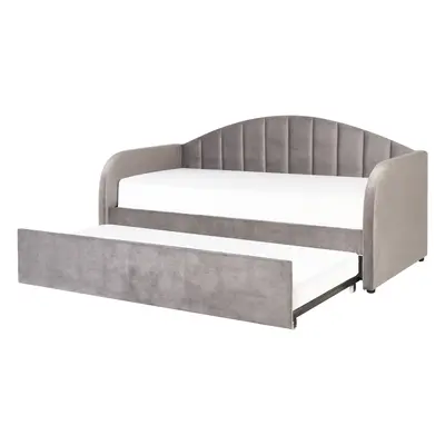 Trundle Bed EYBURIE x cm (EU Single) Velvet Grey