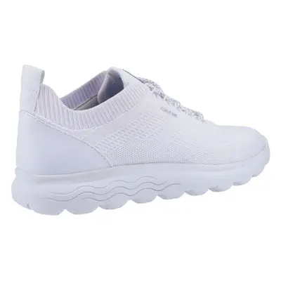 (White, 7.5 (Adults')) Geox D Spherica A Leather Women's White Trainers