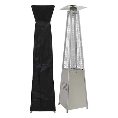 Pyramid Gas Patio Heater 13kW for Commercial & Domestic Use, with Cover, Stainless Steel - DG225