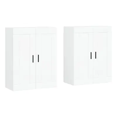 vidaXL Wall Mounted Cabinets Wall Storage Cabinet pcs White Engineered Wood