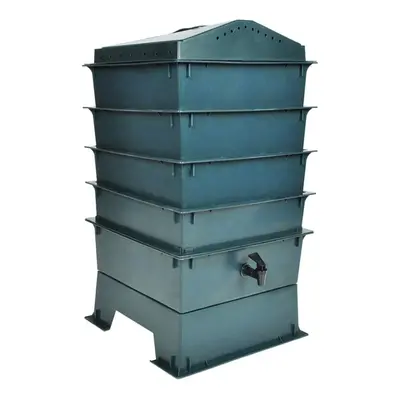 vidaXL Eco-friendly 4-Tray Worm Factory Composter Waste Bin System Gardening