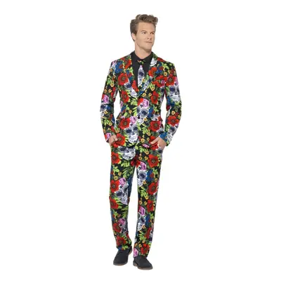 (Medium) Day of the Dead Sugar Skull Stand Out Suit Costume