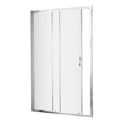 Contemporary 5mm Toughened Safety Glass Sliding Shower Door - 1000mm - Chrome - Balterley