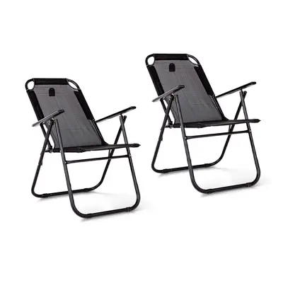 Royalford Folding Camping Chairs for Adults, Portable - Pack of