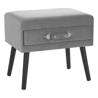 Bedside Table EUROSTAR Velvet Grey