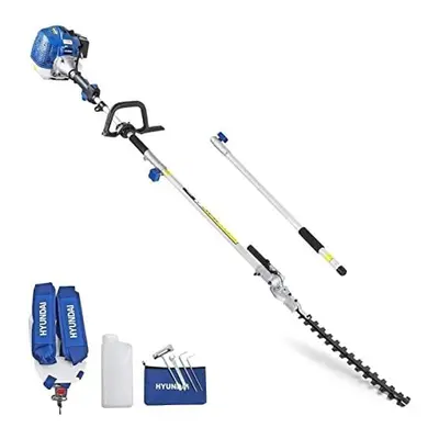 52cc Long Reach Petrol Pole Hedge TrimmerPruner Up To 4m Reach Antivibration Triple Split Shaft 