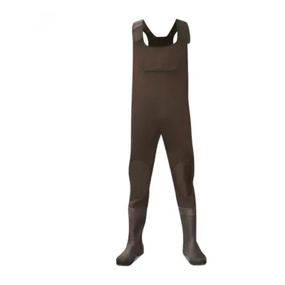 (UK8 EU42, Brown) Dirt Boot 100% Waterproof Neoprene Chest Waders