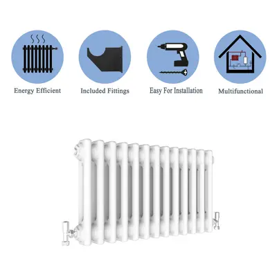 (White, 300*605mm) Cast Iron Style Radiators