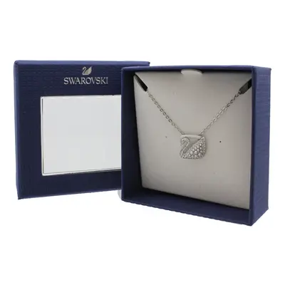 Swarovski Iconic Swan Crystal & Pearl Silver Necklace