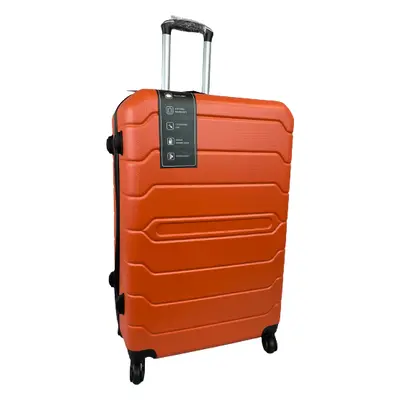 (Orange, Large) Hampton & Stewart Suitcase Hardshell Lugguage