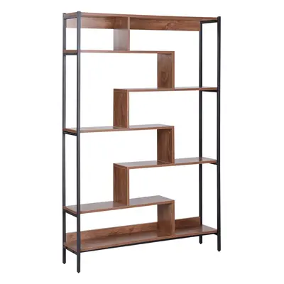 6 Tier Bookcase DAVEN Dark Wood