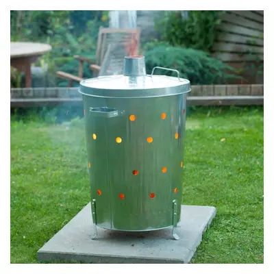 Nature Garden Incinerator Galvanised Steel 46x72 cm Rubbish Burner