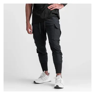 (black, L) Summer Thin Loose Quick Drying Stretchy Running Training Pants