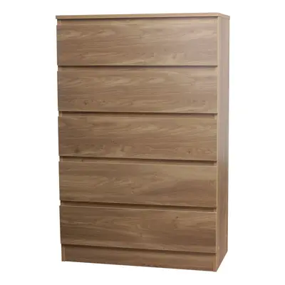 (Oak) Drawer Wooden Bedroom Chest Cabinet No Handles