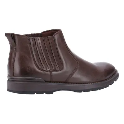 (Brown, (Adults')) Hush Puppies Gary Leather Men's Brown Boots