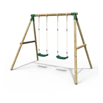 Rebo Wooden Garden Swing Set with Swings - Venus Green