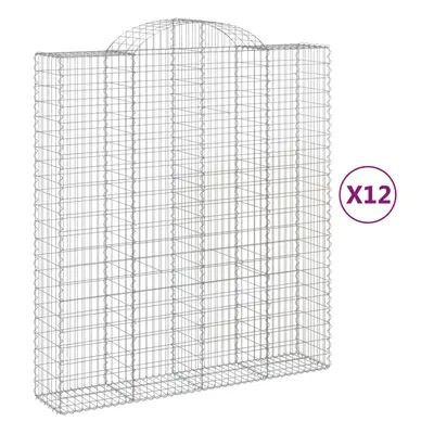 (200 x x 220/240 cm/ pcs) vidaXL Arched Gabion Basket Stone Basket Gabion Retaining Wall Galvani