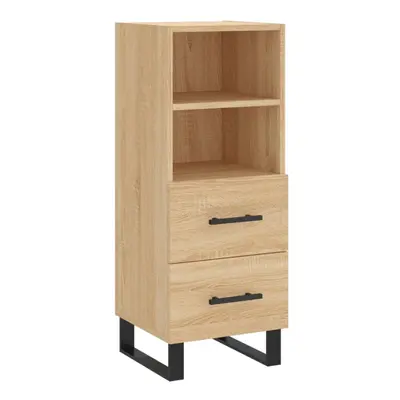 (sonoma oak) vidaXL Sideboard Storage Cabinet Side Cabinet Cupboard White Engineered Wood