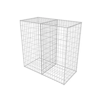 vidaXL Gabion Basket Steel 100x50x100cm Outdoor Garden Basket Wall Wire Fence