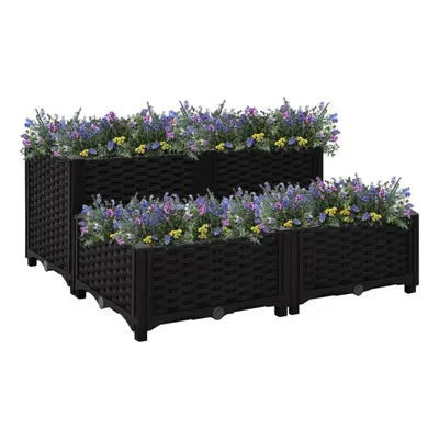 vidaXL Raised Bed Polypropylene Garden Planter Flower Box Pot Planting Bed