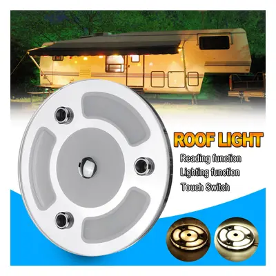 3W Touch SwitchLED Car Roof Reading Light Dimmable Day Night Lamp for Caravans Boats DC10-30V