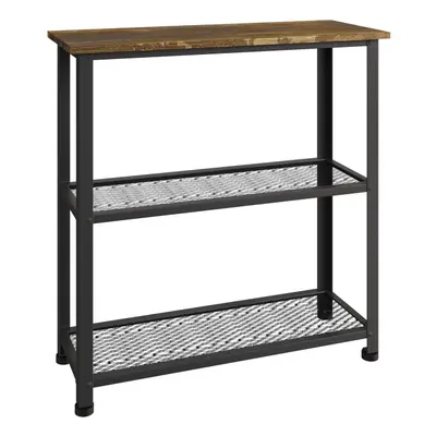 Walnut Industrial Shoe Rack - Hallway Furniture