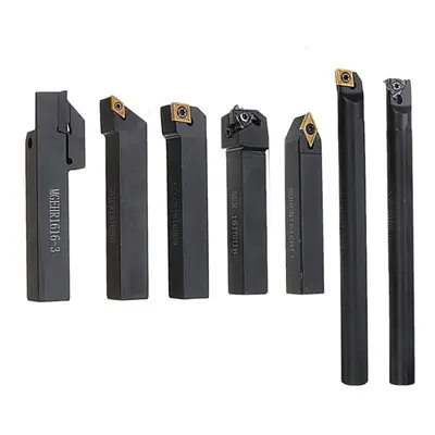 7pcs 16mm Shank Lathe Turning Tool Holder Boring Bar CNC Tools Set With Carbide Inserts And Wren